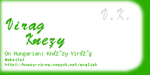 virag knezy business card